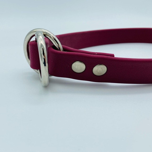 New burgundy BioThane dog collar 🐶 - Picture 3 of 5